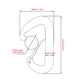 thumbnail image 4 of Irfora 6 PCS Mosquetón 12KN Clips de mosquetón de alta resistencia para hamacas Camping Senderismo Mochilero Irfora Clips de mosquetón, 4 of 7