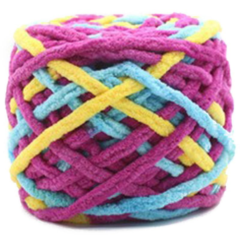 SJENERT 100G Chunky Chenille Yarn for Blanket, Super Soft Thick Fluffy