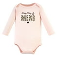 thumbnail image 3 of Hudson Baby Infant Girl Cotton Bodysuit and Pant Set, Leopard Hearts Long Sleeve, 6-9 Months, 3 of 5