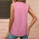 thumbnail image 5 of Conjuntos de trabajo para mujer,Blusa sin mangas con cuello en V para mujer, camiseta informal de verano, poliéster, color liso, estilo jersey, para usar en casa, sopatenor, 5 of 9