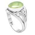 thumbnail image 2 of Natural Prehnite Ring 925 Sterling Silver Handmade Jewelry, 2 of 10