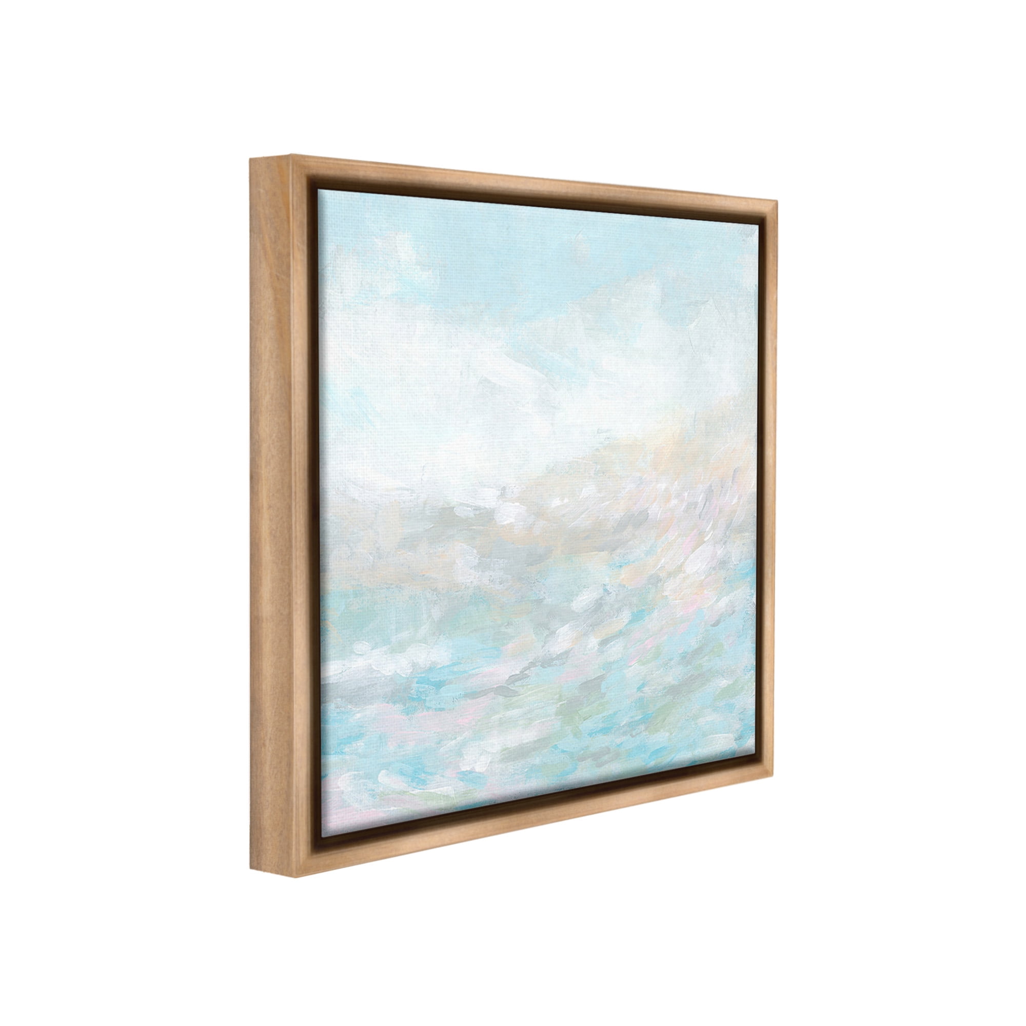 Stupell Industries Nautical Abstract Seascape Abstract Painting Brown Floater Framed Canvas Art Print Wall Art, 25 x 25