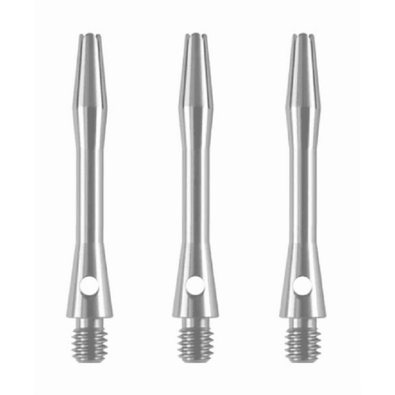 3 Sets (9 Shafts) Silver Aluminum Dart Shafts   O'rings - Short Length - 1 1/2 inch