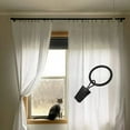 thumbnail image 4 of 20 Pack Curtain Rings with Clips 0.98" Interior Diameter,Metal Drapery Ring with Clips Compatible with up to 1 inch Drapery Rod,Strong Vintage Decorative Rustproof Drapery Ring with Hooks(Black), 4 of 8