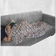 thumbnail image 6 of Floral Soft Flannel Fleece Throw Blanket, English Garden Theme Delicate Rose and Peony on Navy Stripes Look Backdrop, Cozy Plush for Indoor and Outdoor Use, 50" x 70", Multicolor, by Ambesonne, 6 of 6