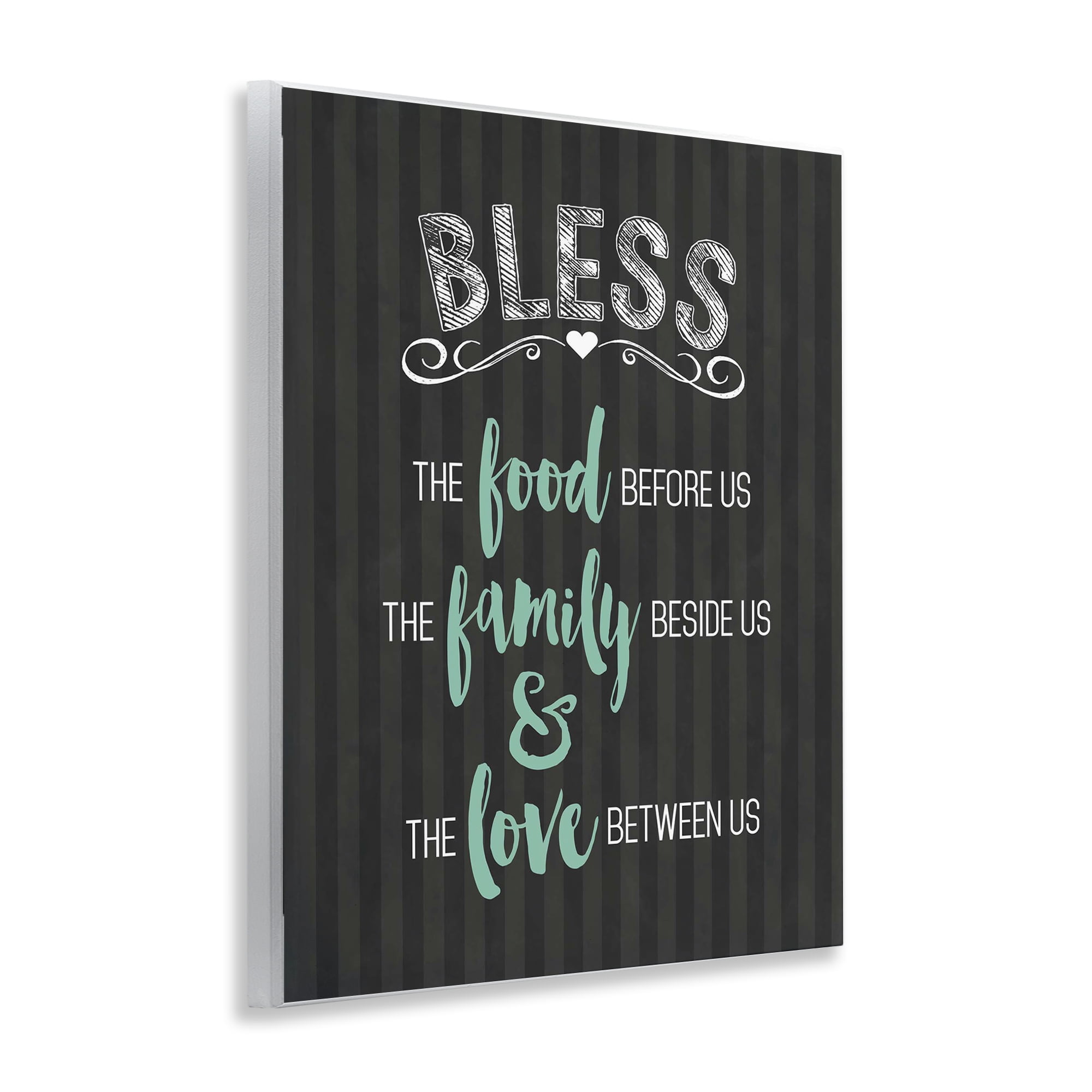 Bless The Food Family & Love Wall Plaque Art, design by Lettered and Lined