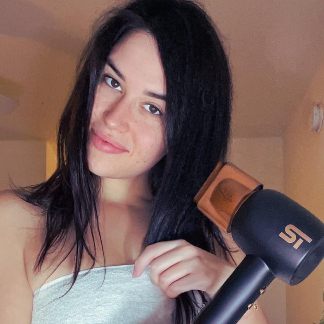 Supreme Trimmer Hair Dryer Negative Ion 110,000 RPM | Fast Drying & Low Noise Blow Dryer 1400W Brushless Motor | Magnetic Attachments, 3 Heat & 3 Speed Settings + Cool Shot | SHD347