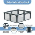 thumbnail image 4 of G TALECO GEAR Baby Playpen with Mat, Large Play Yard for Babies and Toddlers, Portable Baby Activity Center for Indoor & Outdoor, Gray (50‘’×50‘’), 4 of 8
