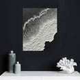 thumbnail image 4 of COMIO Hand Painted 3D Beach Wave Landscape Oil Painting Black and White Abstract Canvas art Mural Family Wall art Deco Painting 16x20in, 4 of 4