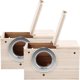 thumbnail image 4 of Bird Nest for Lovebirds Wooden Bird House Parakeet Nesting Box Indoor 19.3X12cm Shelter 2Pcs, 4 of 5