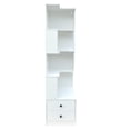 thumbnail image 5 of LiviNest Corner Bookshelf with Drawers & LED: 4-Tier L-Shaped Display Shelf - Transform Wasted Corners into Lit Storage Hub for Small Apartments & Home Office, 5 of 6
