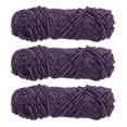 thumbnail image 1 of Unique Bargains Chenille Polyester Deep Purple Yarn, 3 Skeins, 1 of 7