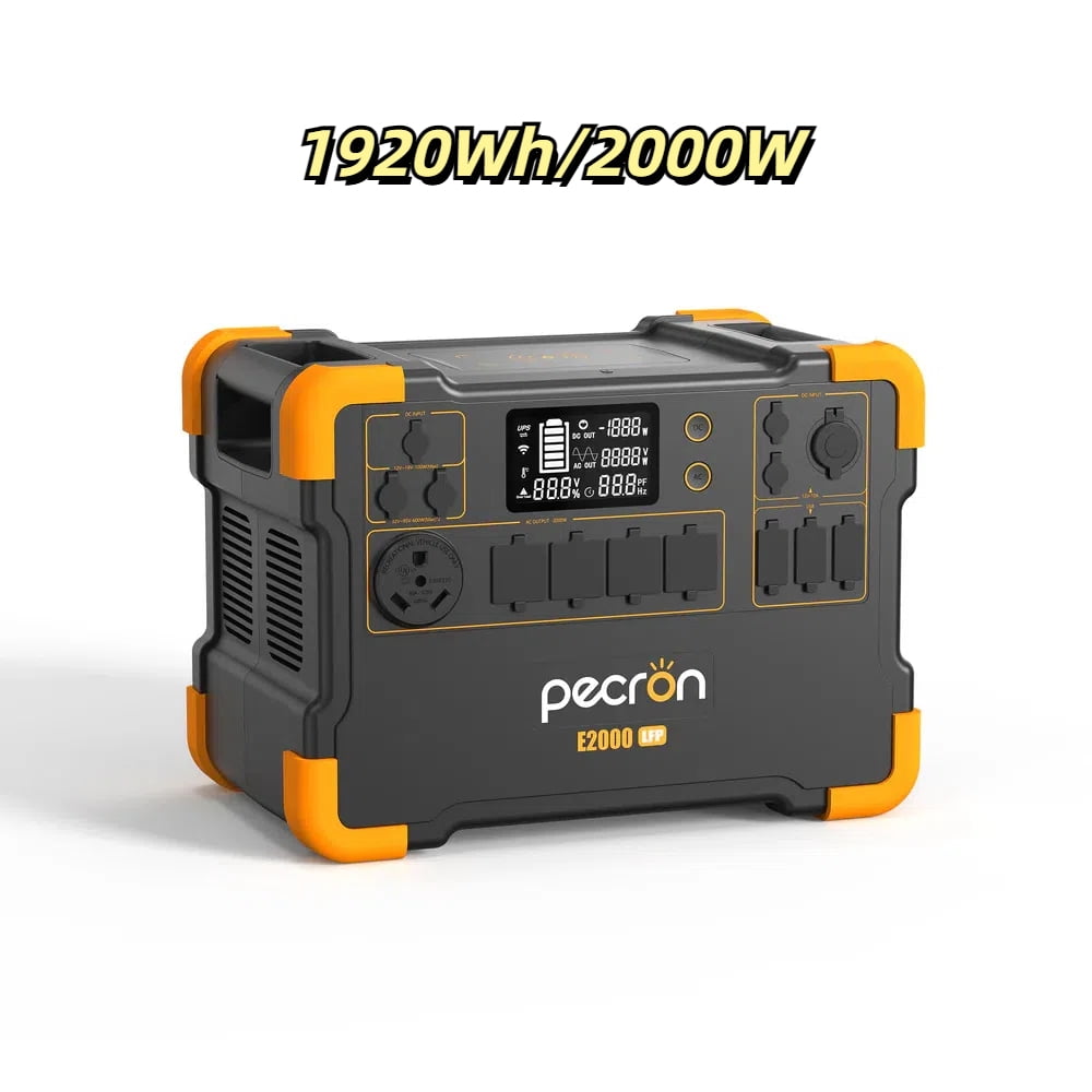 PECRON E2000LFP 1920Wh/2000W Portable Power Station AC Outlet LiFePO4 Battery Solar Generator for Home Backup, Outdoor Camping, Emergency
