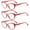 3 Pairs of Red, variant on 3 Pairs of Women's Black Cat Eye Reading Glasses 1.50 Spring Hinge Plastic Lightweight Readers +1.50