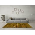 thumbnail image 3 of Ahgly Company Indoor Round Abstract Yellow Modern Area Rugs, 3' Round, 3 of 4