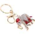 thumbnail image 3 of SURJDE 2pcs Elephant Keychain Gift Key Fob Bag Pendant Rhinestone Keyring Bag Charm Handbag Miss Animal, 3 of 7