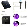 thumbnail image 2 of Elegant Choise Outdoor String Lights Solar Waterproof 32.8FT 100LED Lights for Patio Yard Party Halloween Christmas,Purple, 2 of 11
