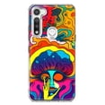 thumbnail image 1 of MUNDAZE Motorola Moto G Fast Shockproof Clear Hybrid Protective Phone Case Neon Rainbow Psychedelic Trippy Hippie Big Brain, 1 of 5