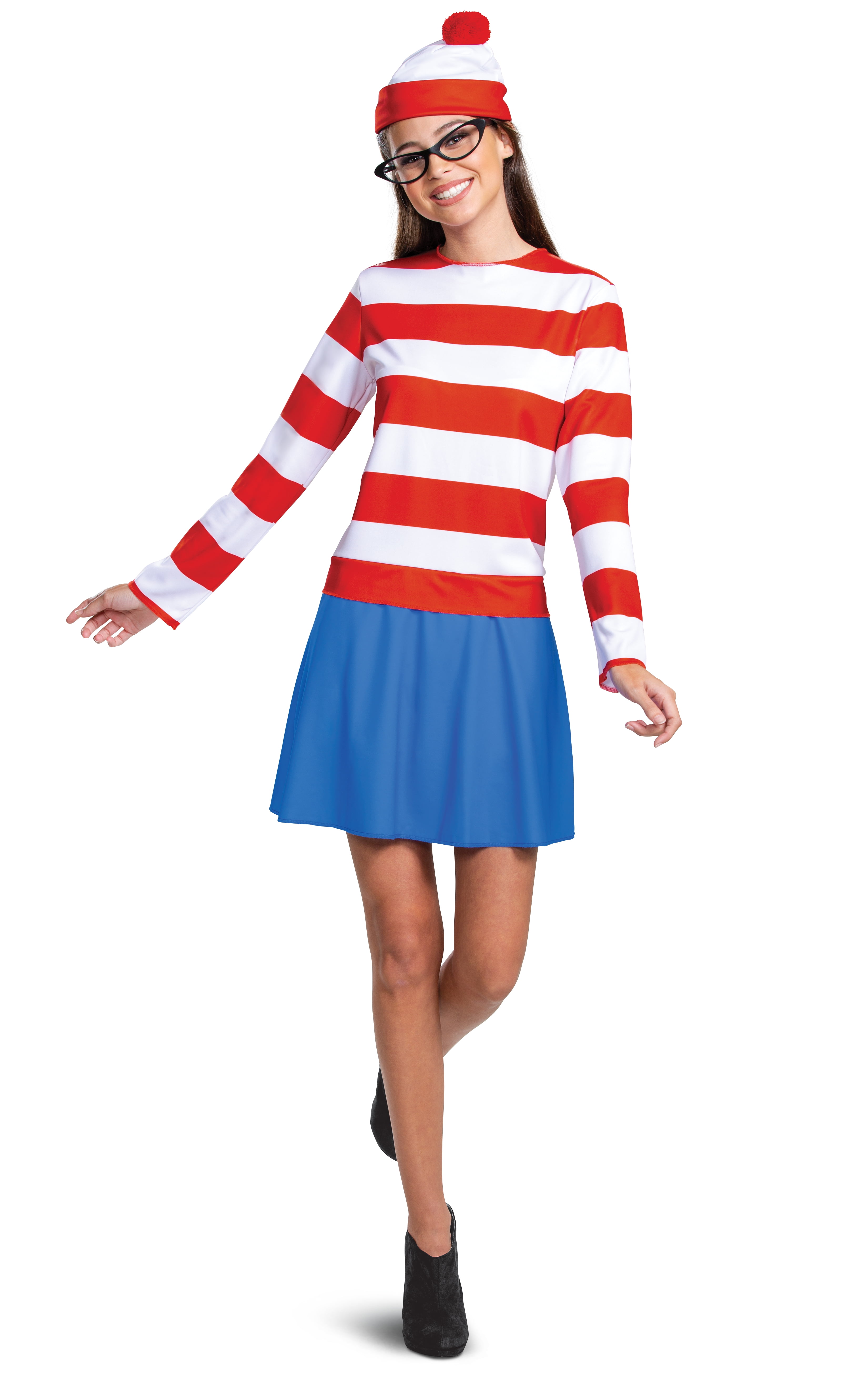 Disguise Where's Waldo Wenda Classic Women's Halloween Fancy-Dress ...