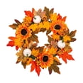 thumbnail image 3 of Halloween Sale Clearance!Fall Decorations for Home, Artificial Fall Wreath Sunflower Maple Leaf Pumpkin Wreath For Thanksgiving Decor, 3 of 7