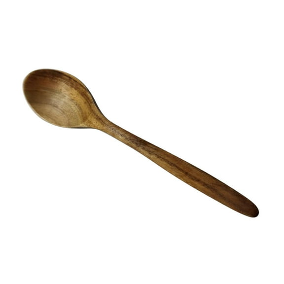 Soimiss Japanese Retro Soup Spoons Non-Scratch Wooden Spoon Coffee 1Pack for Hiking
