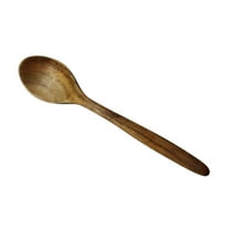 Soimiss Japanese Retro Soup Spoons Non-Scratch Wooden Spoon Coffee 1Pack for Hiking
