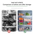 thumbnail image 5 of Plastic Stackable Kitchen Storage Organizer Bin Containers with Front Pull Drawer for Cabinet, Pantry, Fridge, Freezer, Shelf, Refrigerator Organization, 5 of 8