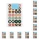 thumbnail image 1 of Etiquetas de refuerzo Kearding 4 piezas juego de pegatinas con agujeros de viscosidad fuerte patrón geométrico 10Conjunto, 1 of 6