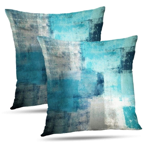 Velvet Decorative Pillow Covers Set of 2, 24X24 Inch Lumbar Cushion Covers for Bed Sofa Chair Car, Plush Soft Fabric with Silver Reflective, Turquoise