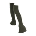 thumbnail image 3 of Calentadores de piernas de para patinaje, calcetines largos y suaves de tejido térmico, calcetines sin pies para patinaje, ideales para deportes verde oscuro, 3 of 8
