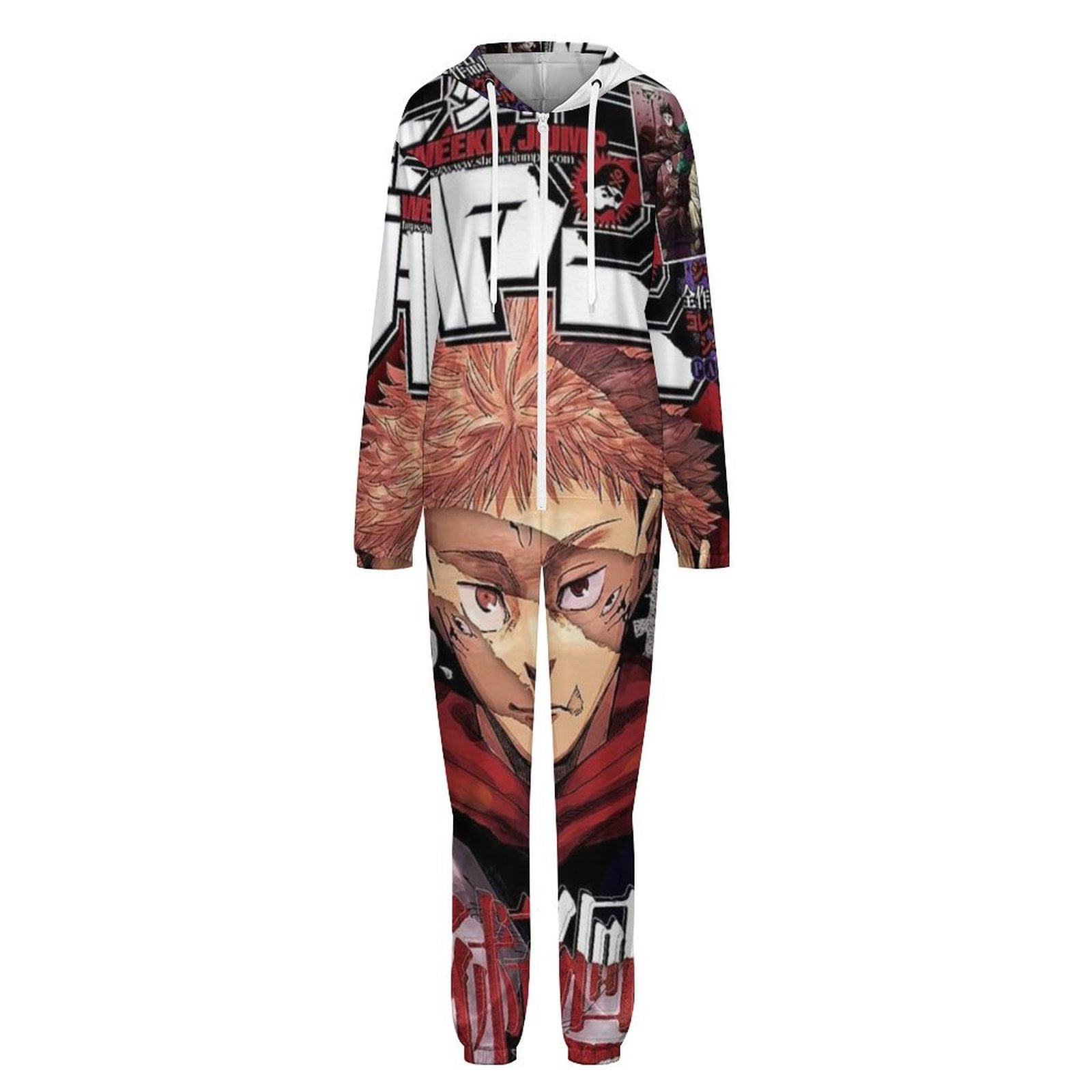 Jujutsu Kaisen Unisex Onesie Pajamas Zipper Jumpsuit Hooded One