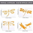 thumbnail image 2 of 8Pcs Dragonfly Car Sticker Self Adhesive Animal Car Decal Waterproof Reflective Vinyl Window Decal Vinyl Automotive Exterior Decoration Decals for SUV Truck Motorcycle Walls Laptop Gold Golden, 2 of 9