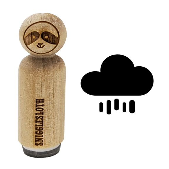 Rain Cloud Solid Rubber Stamp for Scrapbooking Crafting Stamping - Medium 1 Inch