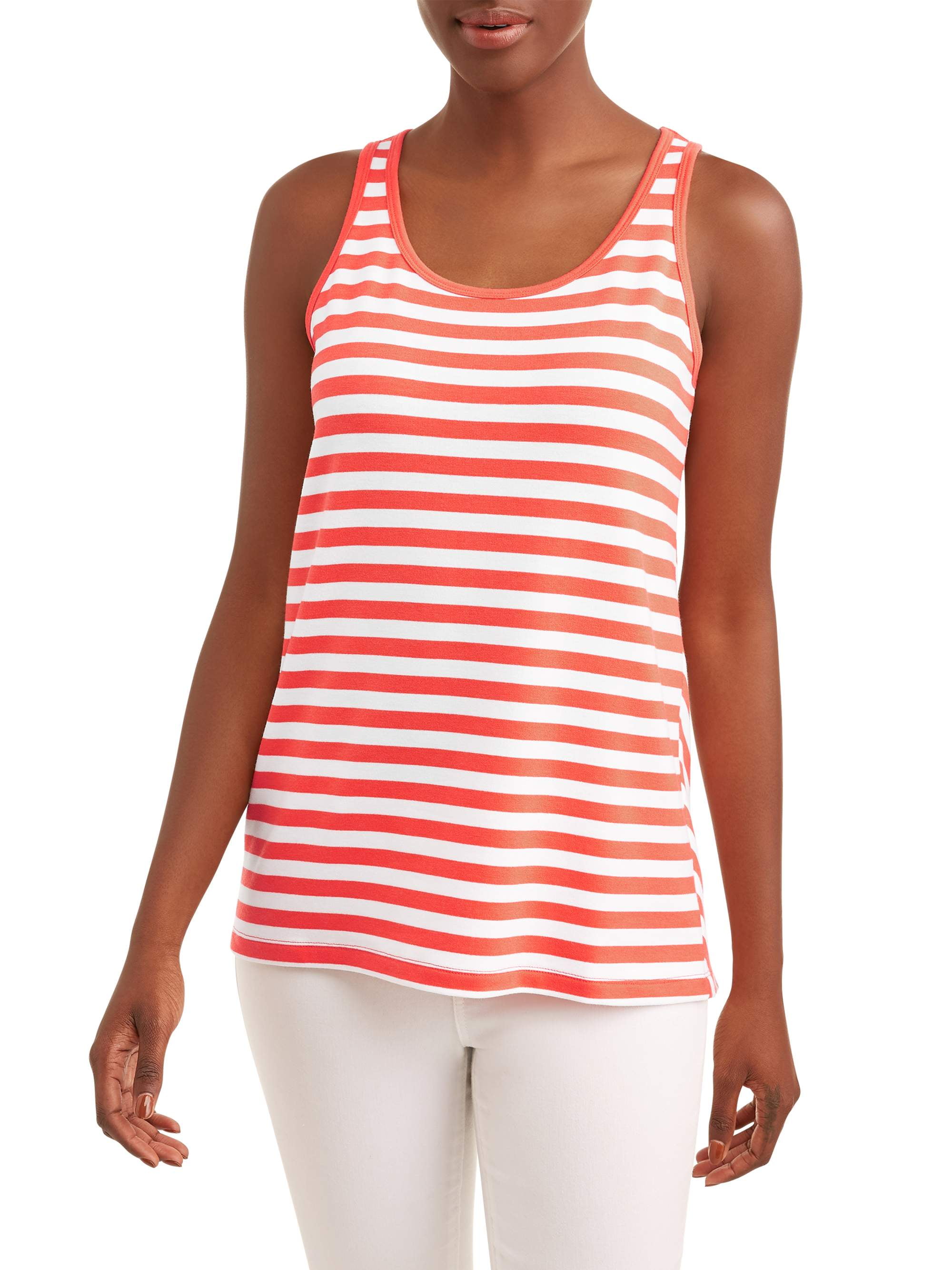 Time and Tru Women's Stripe Tank Top