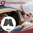 thumbnail image 2 of Cubierta de Pegatina Antirrayones del Pilar de la Ventana de la Puerta Unique Bargains para Nissan Almera/Sunny/Versa 2007-2012 Negro Frontal Trasero Izquierdo Derecho, 2 of 6