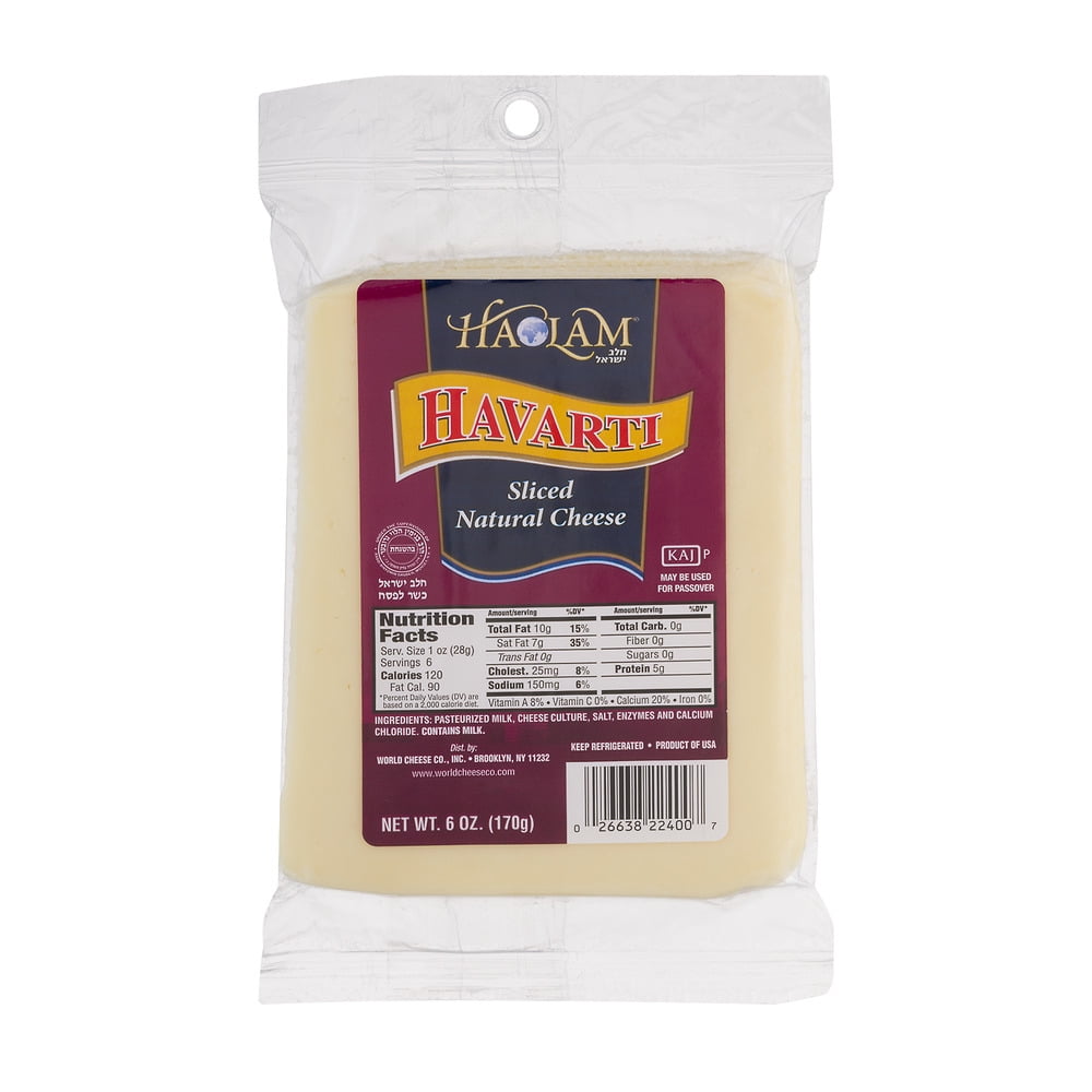 Haolam Havarti Cheese Sliced, 6.0 OZ