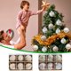 thumbnail image 1 of LADIGASU Colgante Bola de Navidad de Plástico Pintado,Bola de Navidad,Bola Pintada,Bola Abanico Tasy,Bola Transparente 8Cm,Bola Decoración Árbol de Navidad Artículos En Liquidación 1X6Pcs 8Cm Bol, 1 of 4