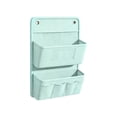 thumbnail image 2 of Wall Mounted Storage Organizer With 2 Layered Pockets Wall Hanging Cloth Bag For Dormitory Bedroom, 2 of 6
