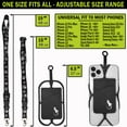 thumbnail image 3 of Gecko Travel Tech Silicone Phone Holder with Card Pocket, Universal Smartphone Lanyard Strap & Detachable Clip (Dog PAW Neck - Black Pocket), 3 of 9