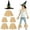 Black, variant on Joyfy 6 Pcs Halloween Scarecrow Costume Set,Scarecrow Costume Accessories Decoration with Scarecrow Hat and Scarecrow Skirt Raffia Neck Foot Hand Straws for Party Accessory Halloween Decoration