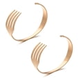 thumbnail image 2 of Guardurnaity Brazalete abierto de 2 piezas para mujer, brazalete decorativo de boda, aniversario, vacaciones, joyería de moda para mujer Ropa, zapatos y accesorios Miscelánea Oro rosa Guardurnaity AP016029-03, 2 of 6