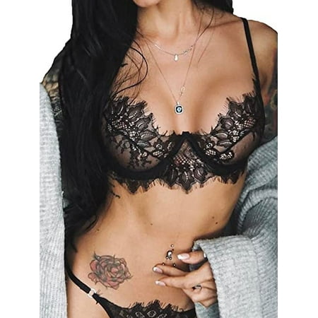 

Dewadbow Women Lace G String Thong Lingerie Sets Nightwear Babydoll Pajamas