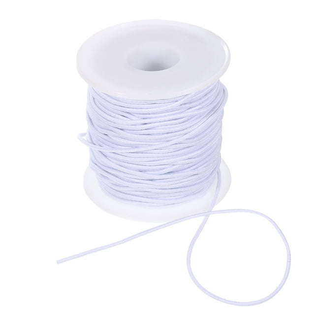 Unique Bargains 0.8mm 54 Yards Elastic String Cord Elastic Thread Beading String Cord, White