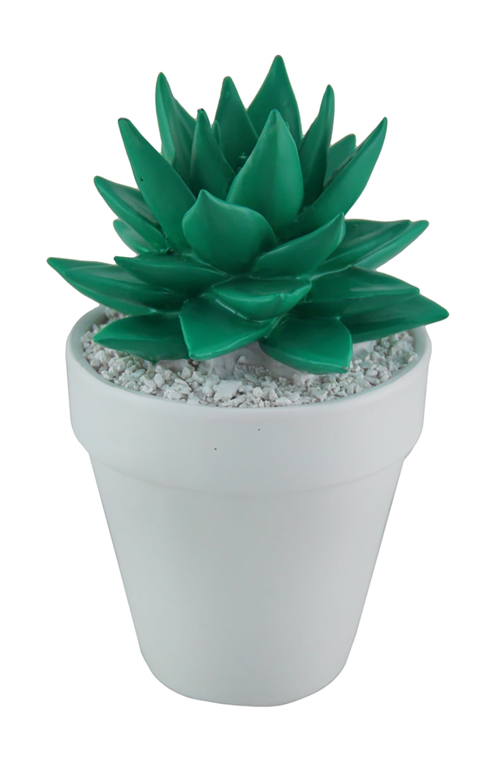 Zeckos 6.75' Green  Artificial Ceramic Aloe Succulent Plant in White Planter