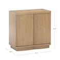thumbnail image 4 of Nathan James Tambellini Mid Century Modern Cabinet, Accent Cabinet with Doors for Kitchen or Living Room with Solid Wood Base, Light Brown, 4 of 6
