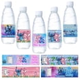 thumbnail image 2 of 10/20 piezas de etiquetas para botellas de agua de Lilo y Stitch, decoración de cumpleaños, suministros para fiestas, pegatinas impermeables para niños y niñas, baby shower, 2 of 5