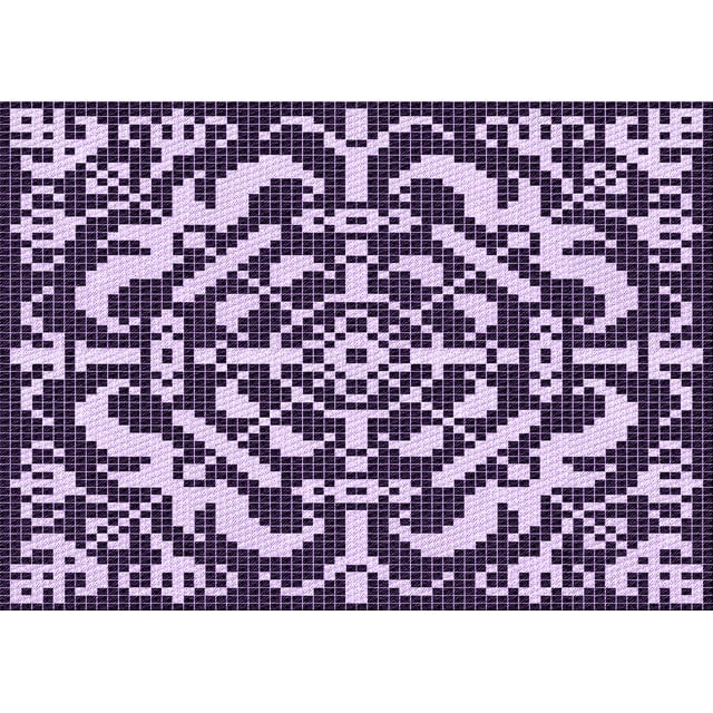 Ahgly Company Machine Washable Indoor Rectangle Transitional Dark Purple Area Rugs, 7' x 10'
