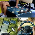 thumbnail image 2 of XYZCANDO Golf Print 4 Piece Golf Cart Seat Covers Golf Cart Steering Wheel Cover 2pcs Golf Cart Flags Golf Cart Blanket Anti Slip Golf Cart Steering Wheel Covers Suitable for All Seasons Blue, 2 of 7