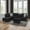 Black Grey, variant on Wzlam Sectional Couch for Living Room Furniture Sets, Black Grey Linen L Shape Chaise with Storage Ottoman, Modern 3 Piece Sofa Sets for Bedrooms, Apartments and Offices(Facing Right Chaise)