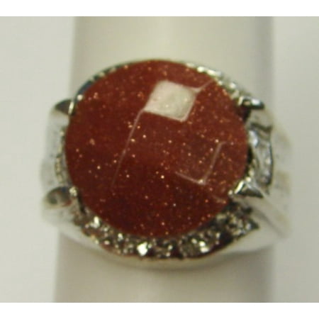 Red Goldstone Fashion Men Rings